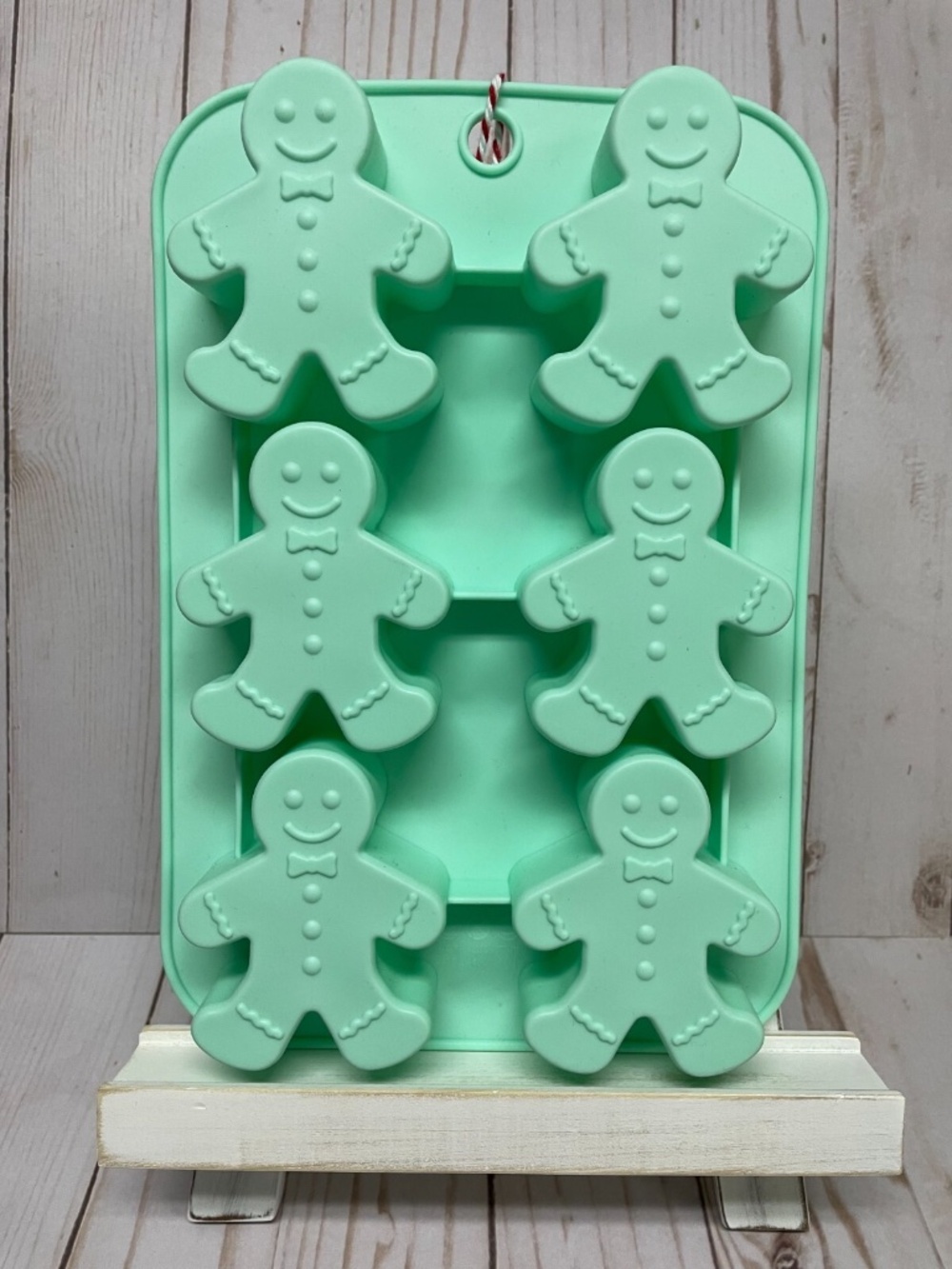 Christmas Gingerbread Men My Myself Elf 6 Cavity Baking Candy Mold Silicone NEW